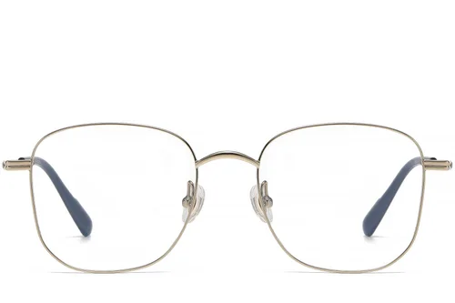 Lunettes géométriques en titane doré #BS1913-0468