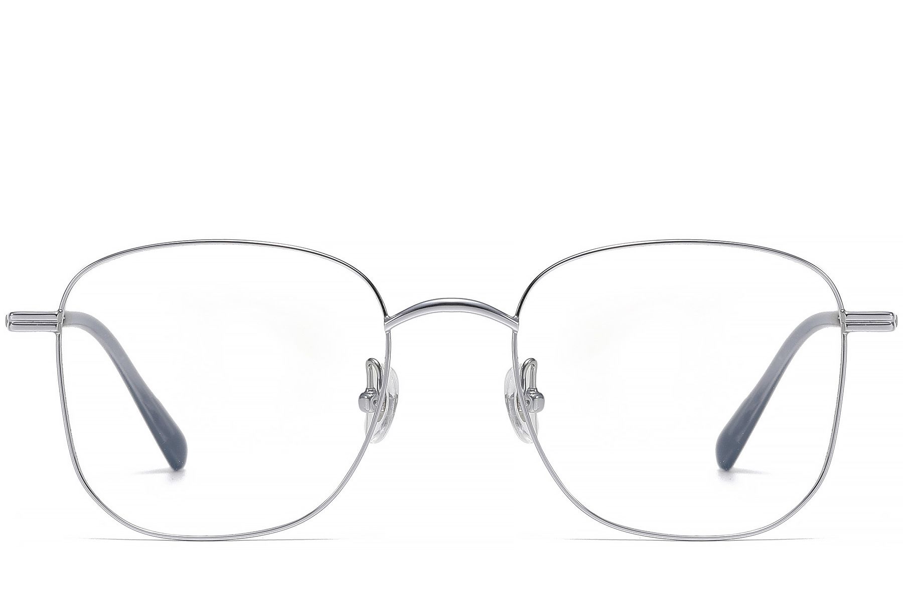 Lunettes géométriques en titane argenté #BS1913-0469