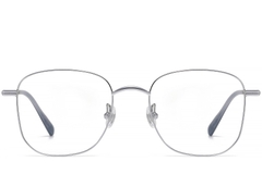 Gafas geométricas de titanio plateado #BS1913-0469