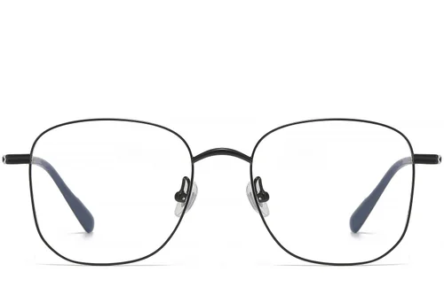 Lunettes géométriques en titane noir #BS1913-0470