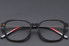 Gafas rectangulares de titanio con diseño de carey n.° BS1913-0471
