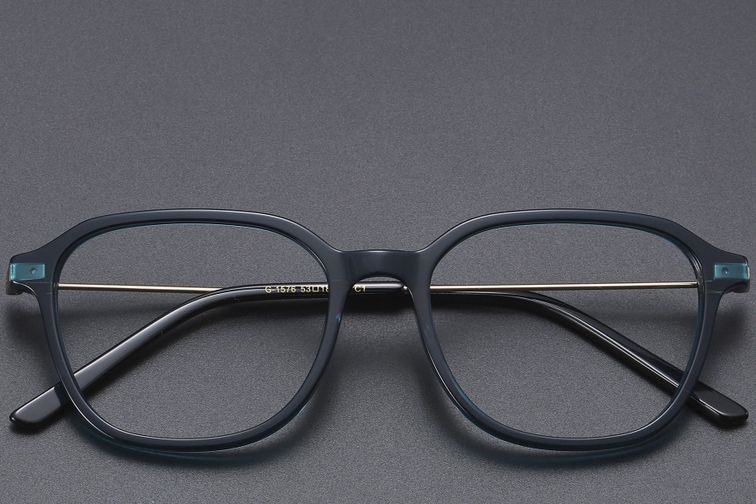 Rectangular Blue Titanium Glasses #BS1913-0473