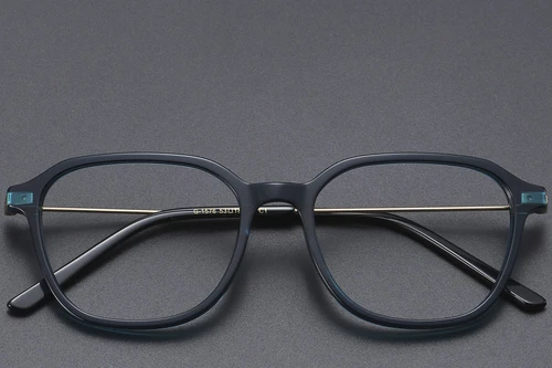 Gafas rectangulares de titanio azul #BS1913-0473