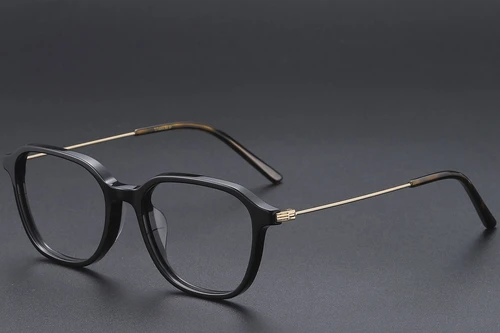 Rectangular Black Titanium Glasses #BS1913-0474