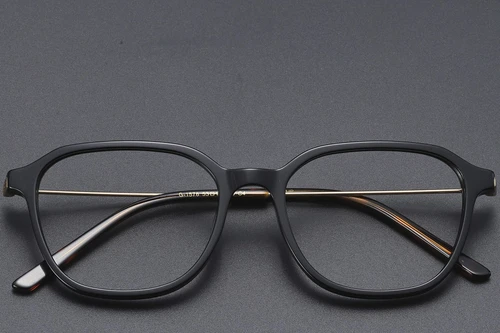 Rectangular Black Titanium Glasses #BS1913-0474