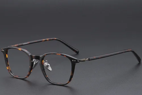 Lunettes rectangulaires en acétate écaille de tortue #BS1913-0475