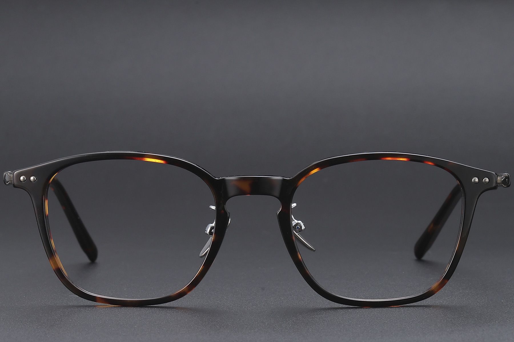 Rectangular Tortoiseshell Acetate Glasses #BS1913-0475