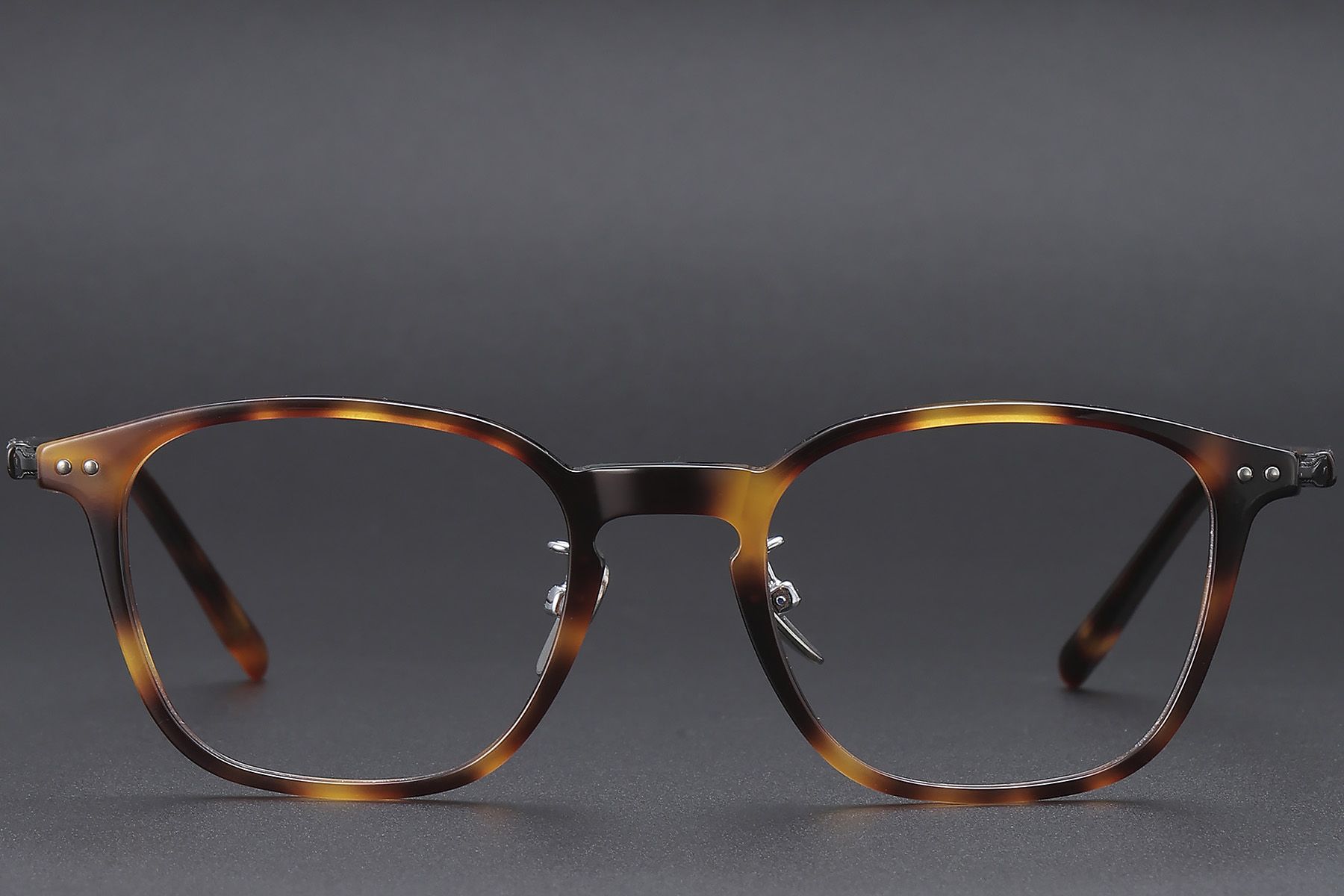 Rectangular Tortoiseshell Acetate Glasses #BS1913-0477