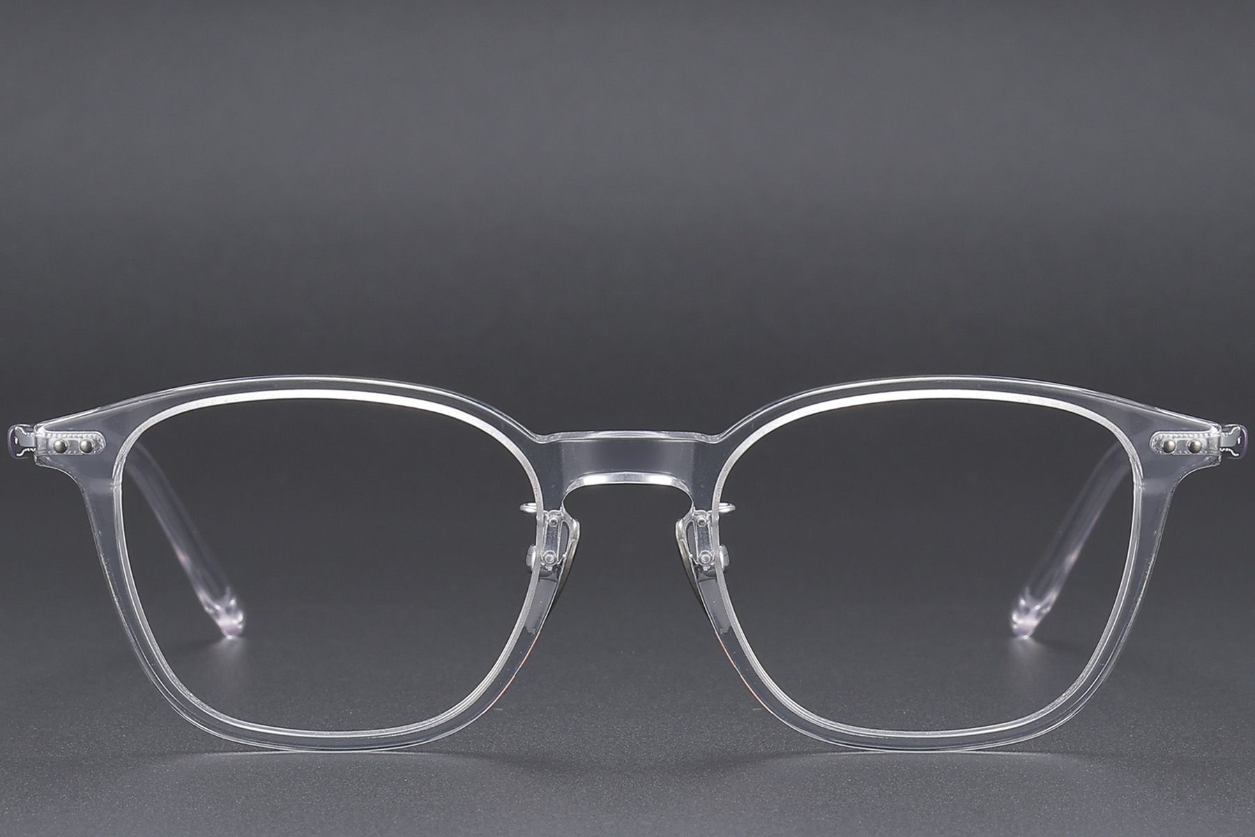 Rectangular Transparent Acetate Glasses #BS1913-0478