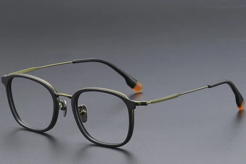 Rectangular Green Titanium Glasses #BS1913-0480