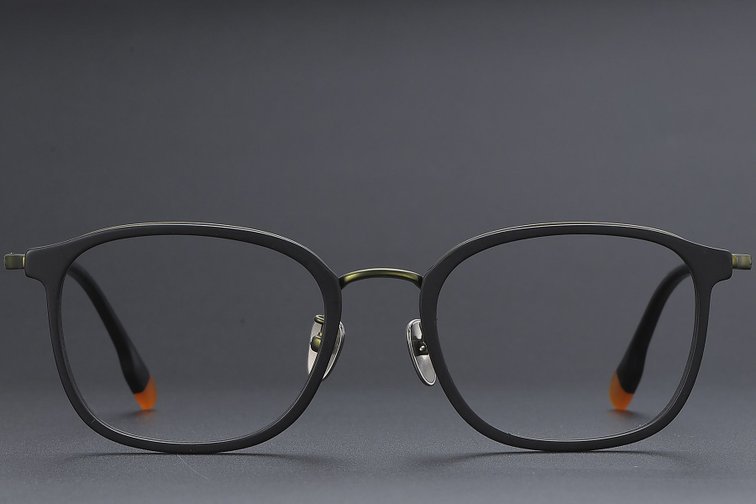 Rectangular Green Titanium Glasses #BS1913-0480