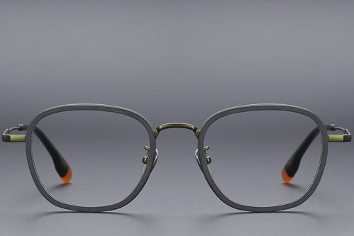Lunettes rectangulaires en titane vert #BS1913-0486
