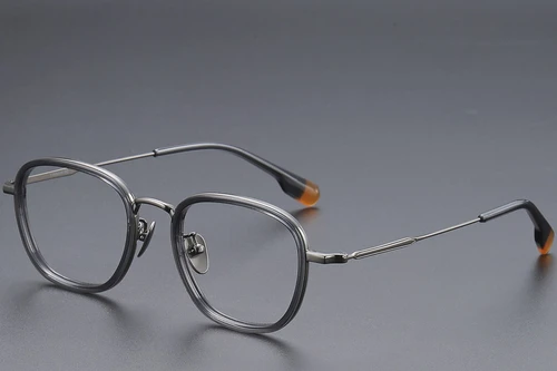 Rectangular Gray Titanium Glasses #BS1913-0487