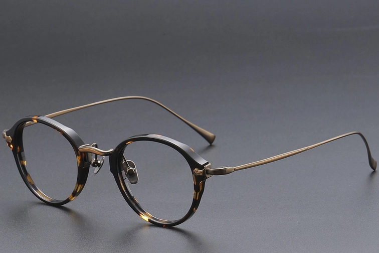 Ovale Titanbrille in Schildpattoptik #BS1913-0489