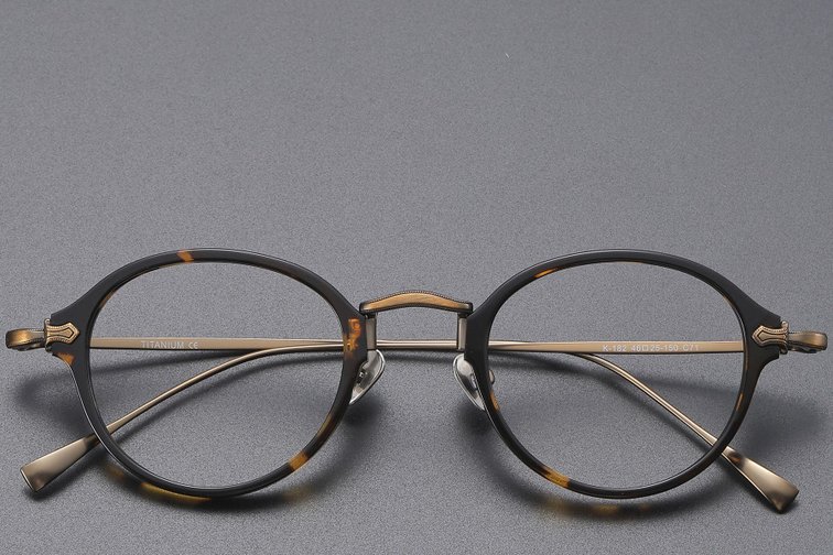 Ovale Titanbrille in Schildpattoptik #BS1913-0489