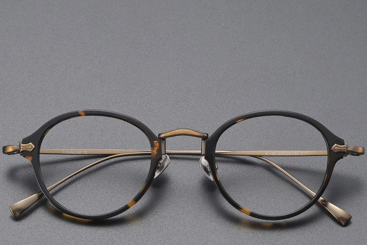 Ovale Titanbrille in Schildpattoptik #BS1913-0489