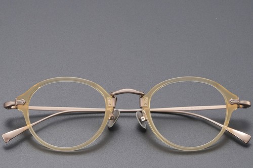 Oval Yellow Titanium Glasses #BS1913-0492