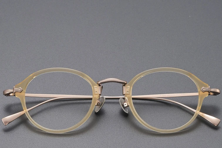 Ovale gele titanium bril #BS1913-0492
