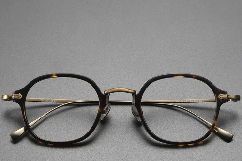 Lunettes ovales en titane écaille de tortue #BS1913-0494