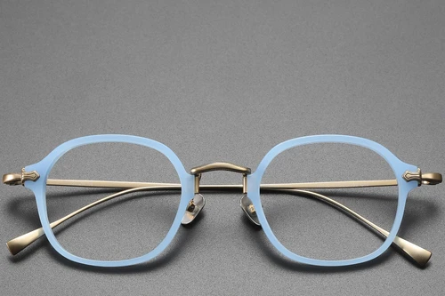 Oval Blue Titanium Glasses #BS1913-0495