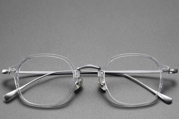 Oval Transparent Titanium Glasses #BS1913-0496