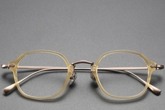 Gafas ovaladas de titanio amarillo #BS1913-0497