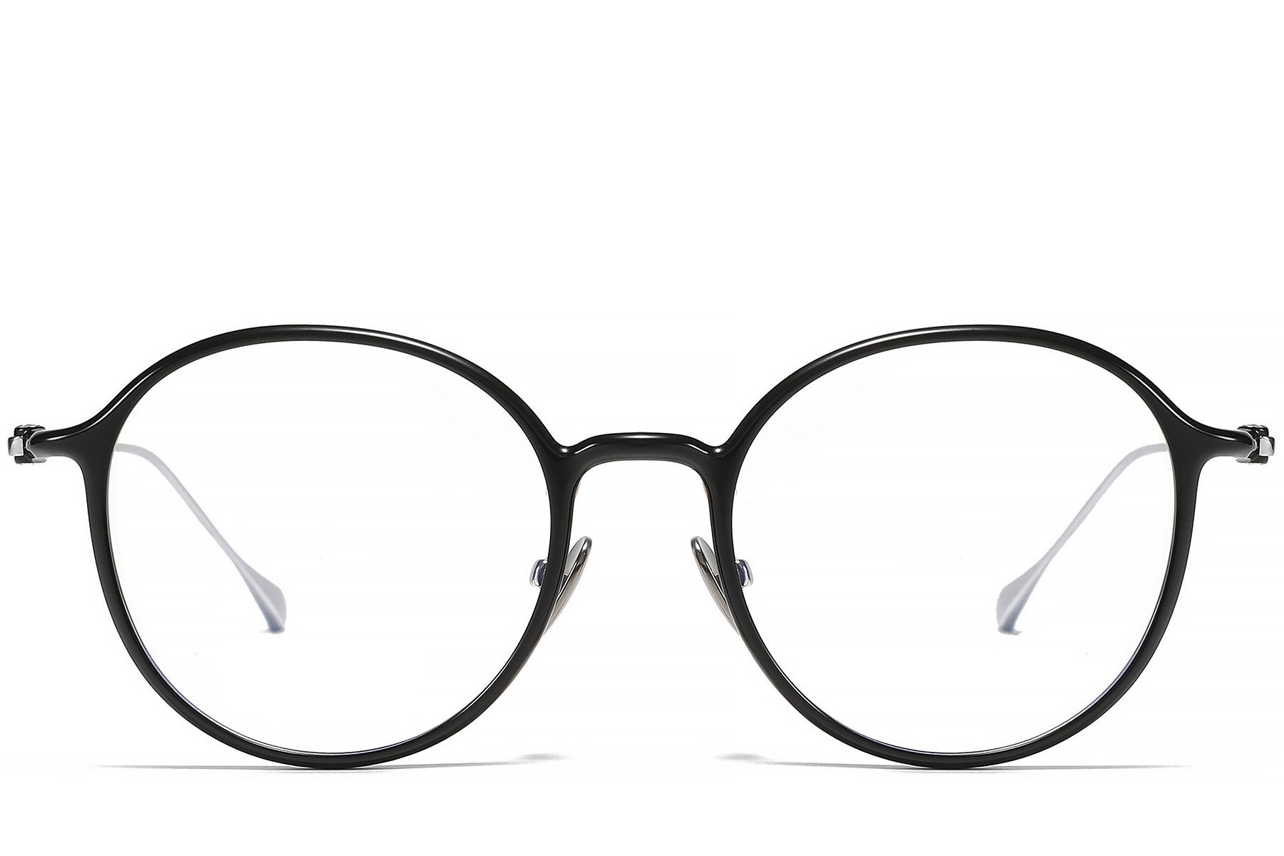 Ovale schwarze Titanbrille #BS1913-0498