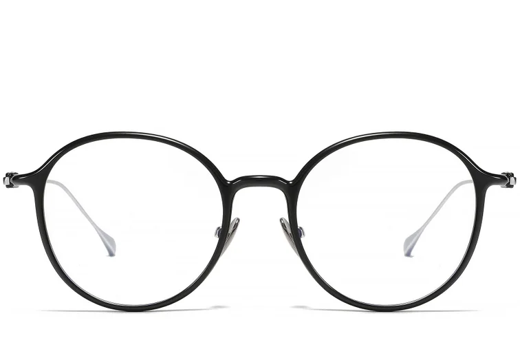 Gafas ovaladas de titanio negro #BS1913-0498