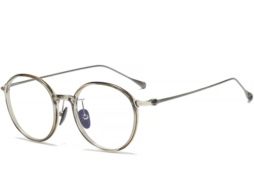 Oval Green Titanium Glasses #BS1913-0499