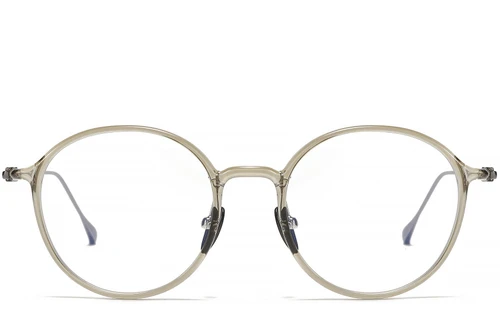 Oval Green Titanium Glasses #BS1913-0499