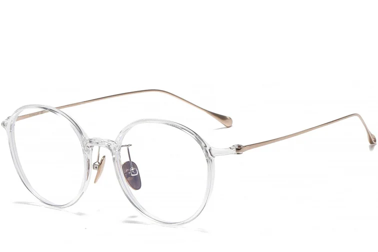 Oval Transparent Titanium Glasses #BS1913-0500