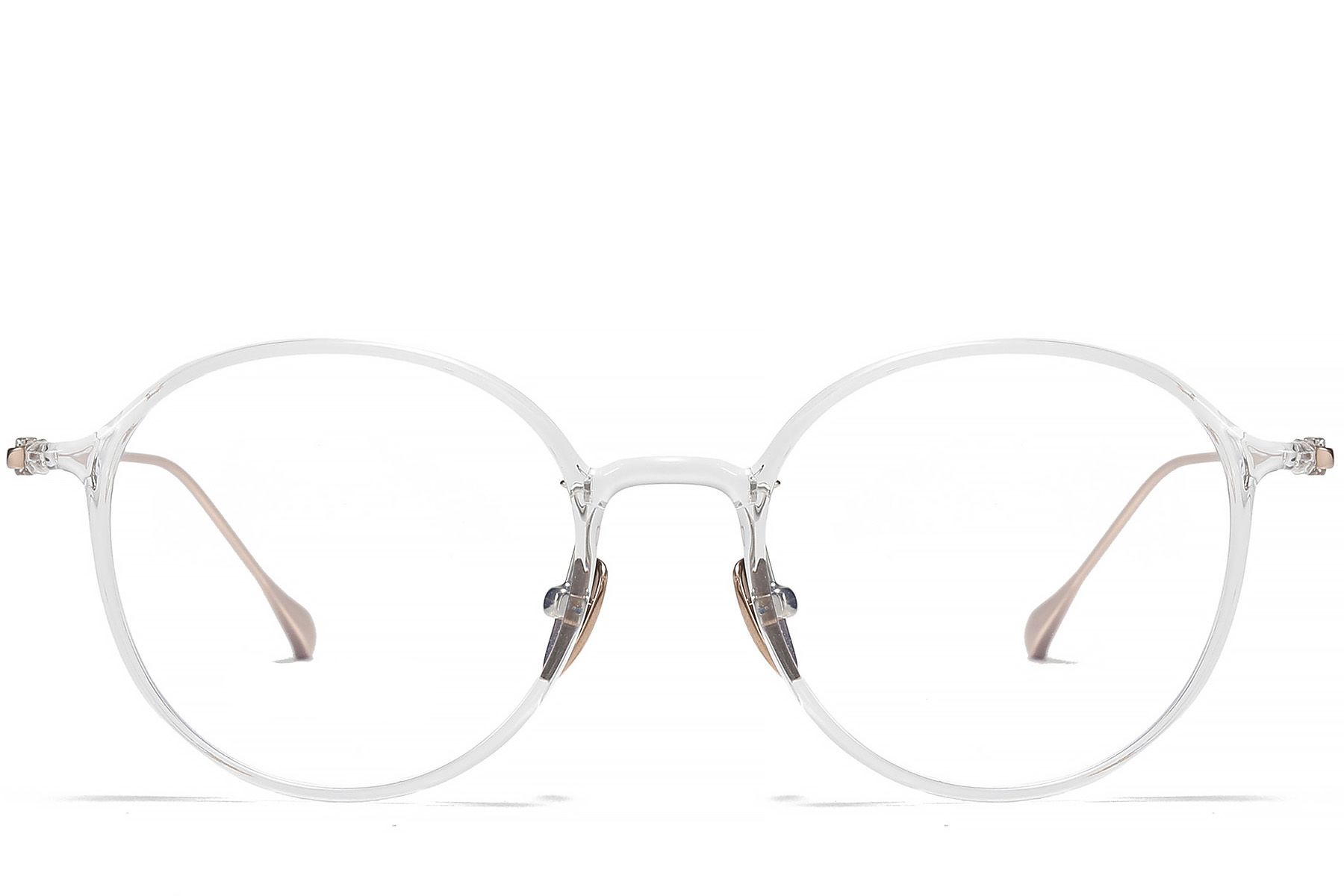 Gafas de titanio ovaladas transparentes #BS1913-0500