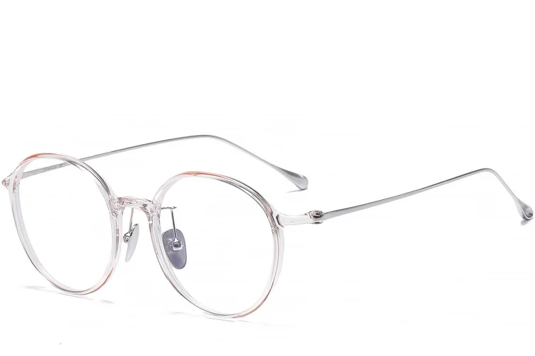 Oval Pink Titanium Glasses #BS1913-0501