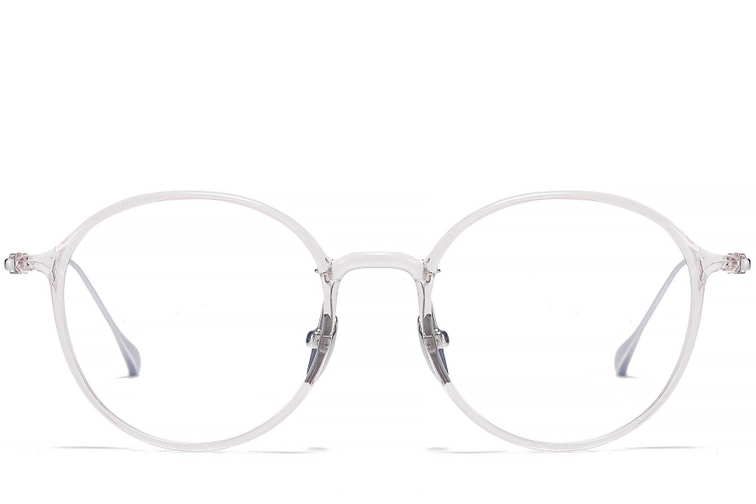 Oval Pink Titanium Glasses #BS1913-0501
