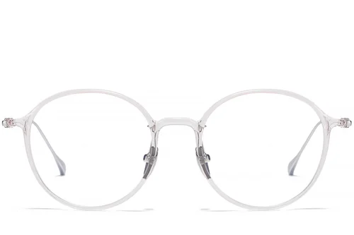 Lunettes ovales en titane rose #BS1913-0501