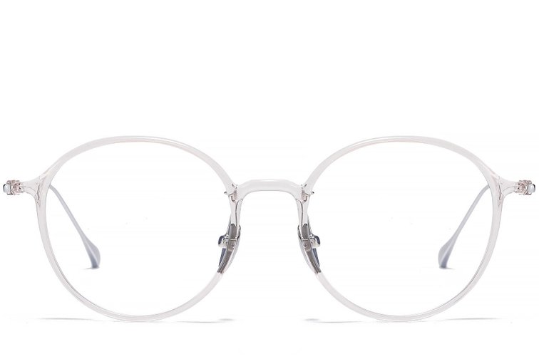 Oval Pink Titanium Glasses #BS1913-0501