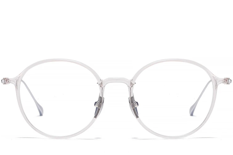 Oval Pink Titanium Glasses #BS1913-0501