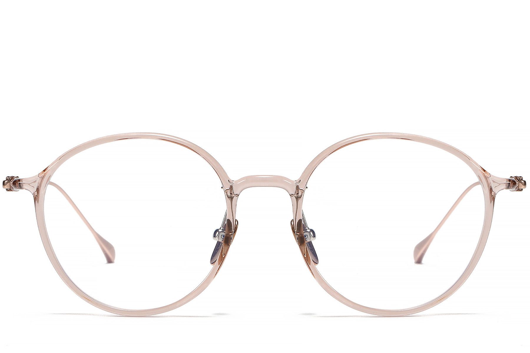 Lunettes ovales en titane brun #BS1913-0502