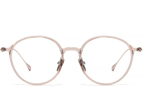 Oval Brown Titanium Glasses #BS1913-0502