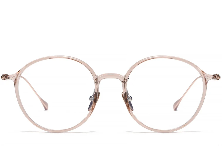 Oval Brown Titanium Glasses #BS1913-0502
