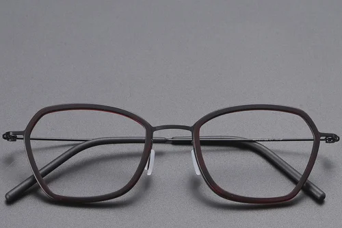 Lunettes papillon en titane rouge #BS1913-0506