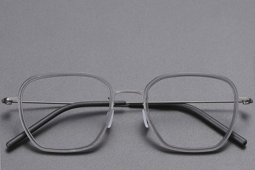 Rectangular Gray Titanium Glasses #BS1913-0510