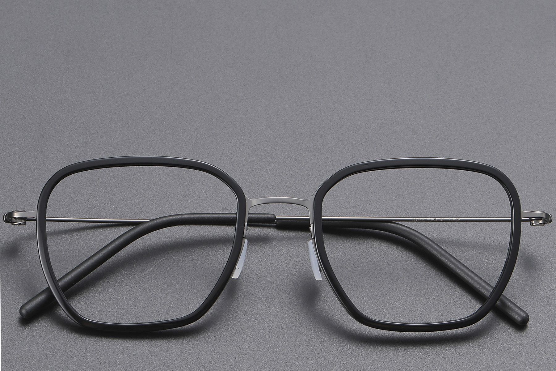 Rectangular Black Titanium Glasses #BS1913-0512