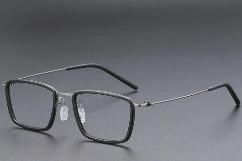 Rectangular Black Titanium Glasses #BS1913-0513