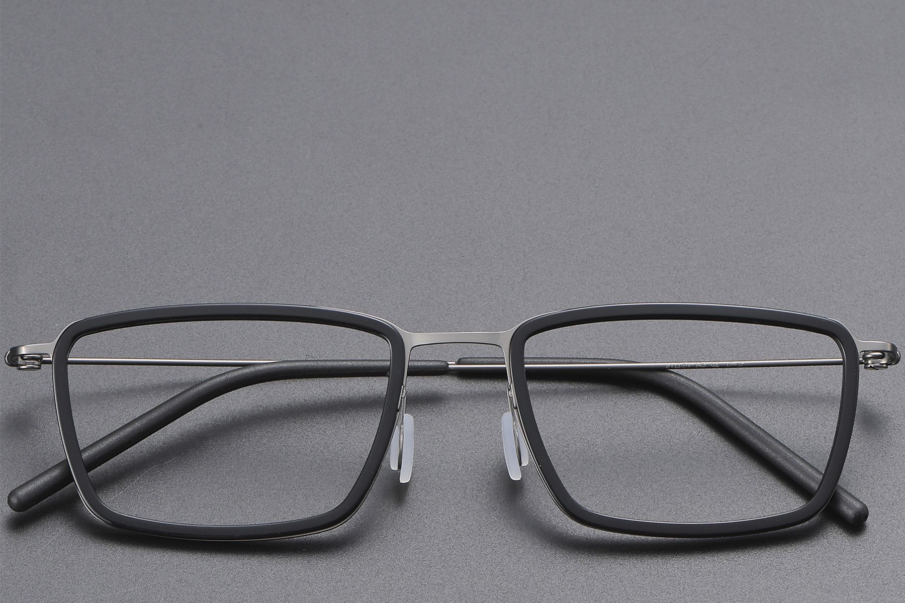 Rectangular Black Titanium Glasses #BS1913-0513