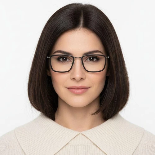Rectangular Black Titanium Glasses #BS1913-0513