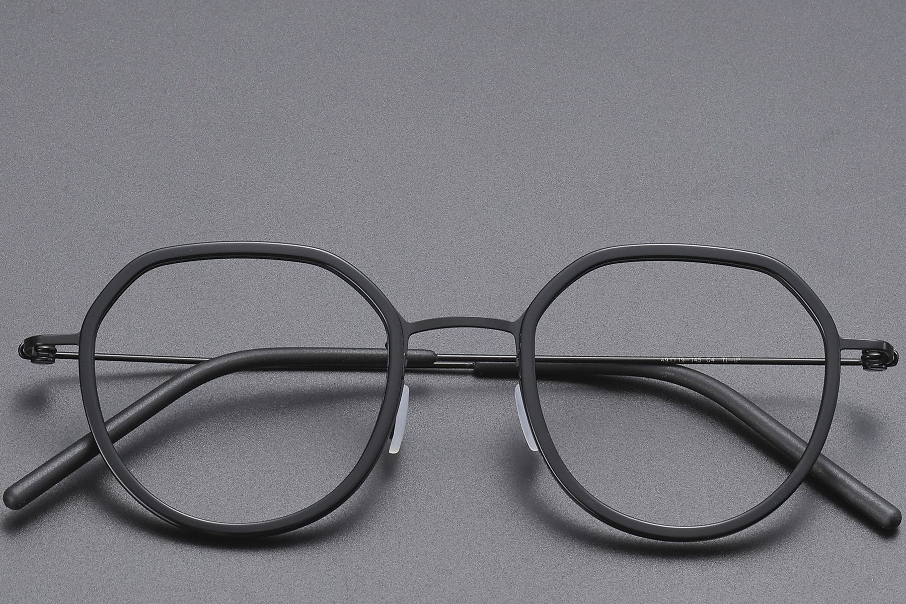 Geometric Black Titanium Glasses #BS1913-0519