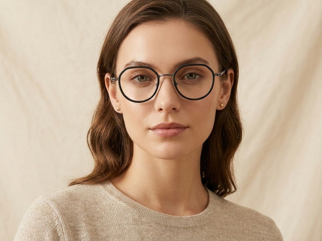 Geometric Black Titanium Glasses #BS1913-0520