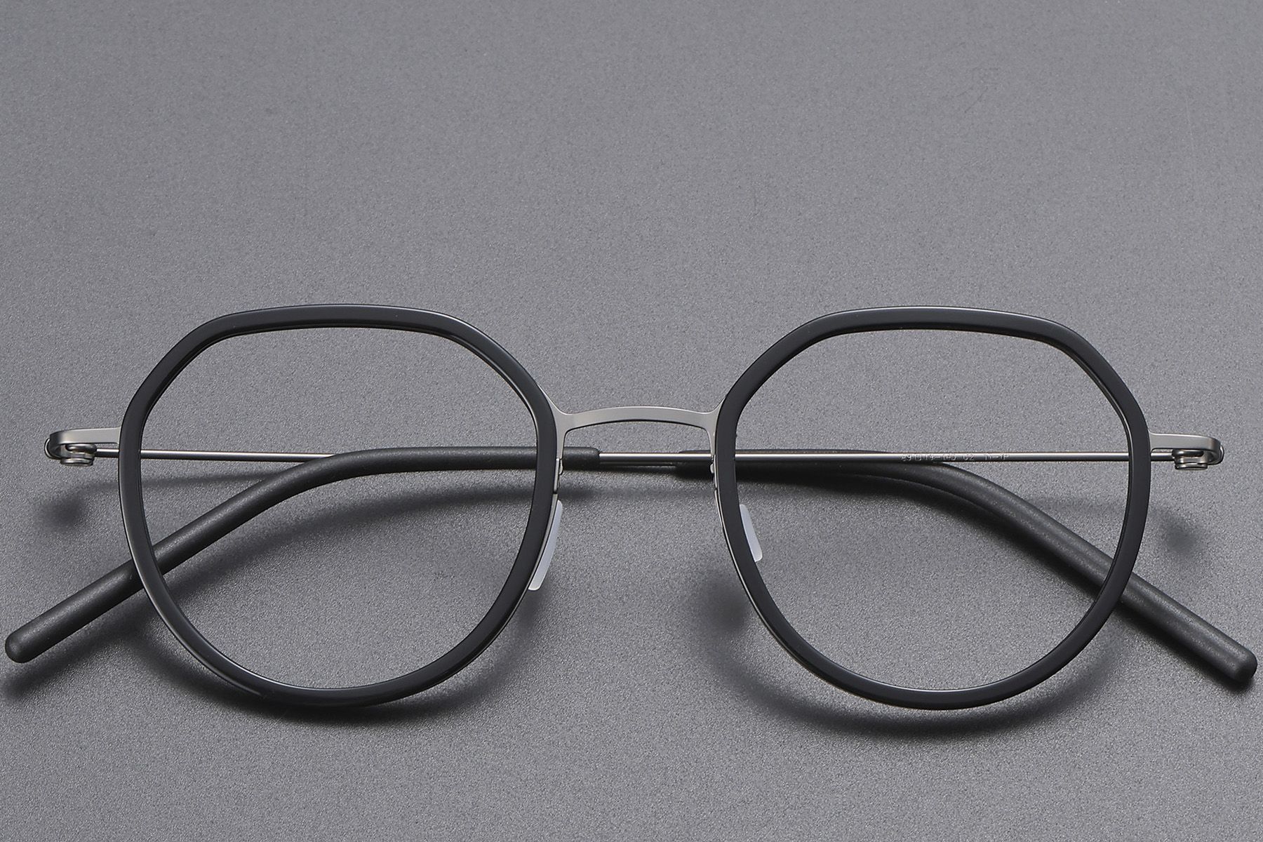 Geometric Black Titanium Glasses #BS1913-0520