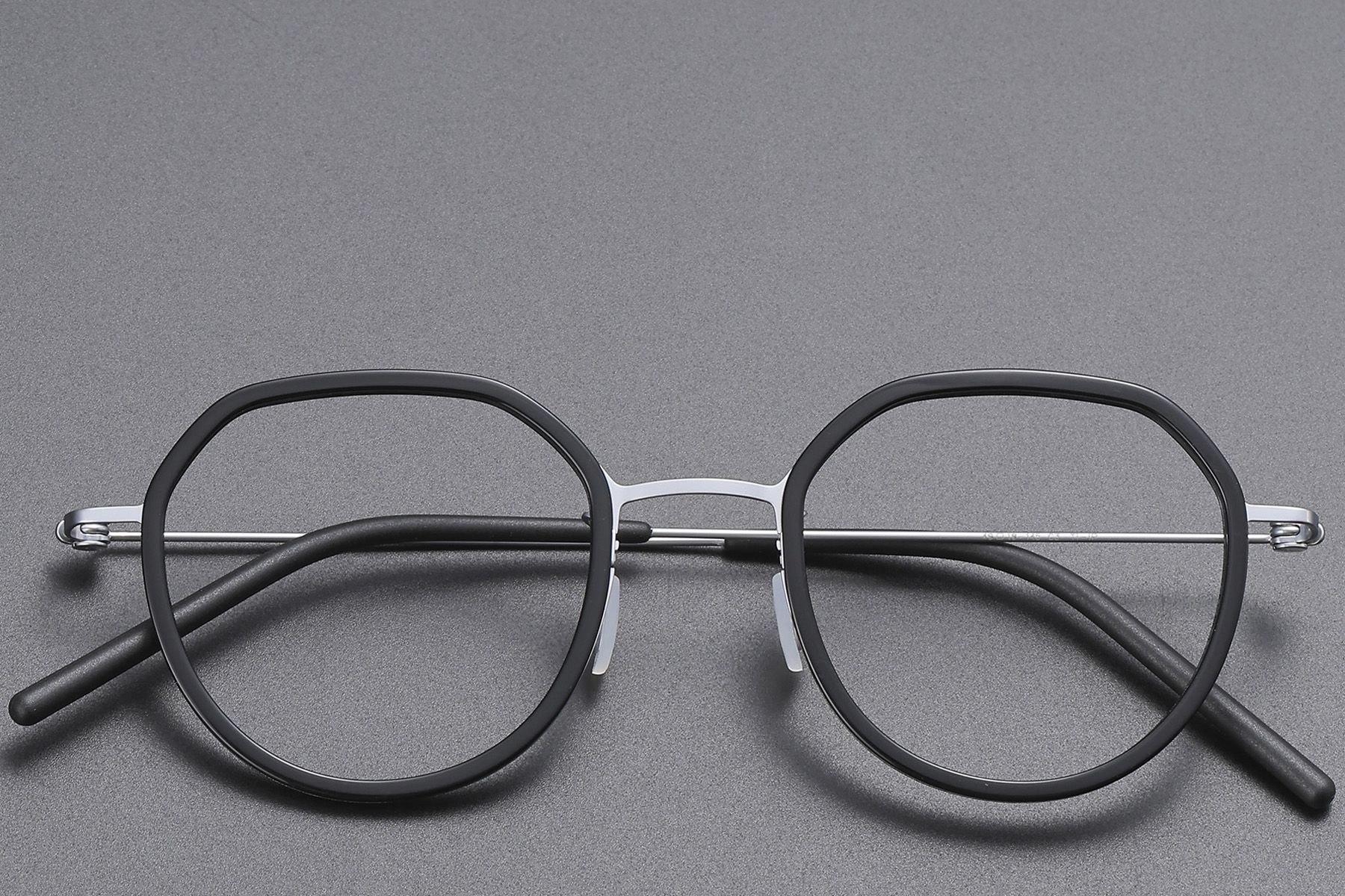 Geometric Black Titanium Glasses #BS1913-0522